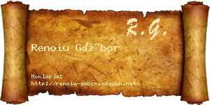 Renoiu Gábor névjegykártya